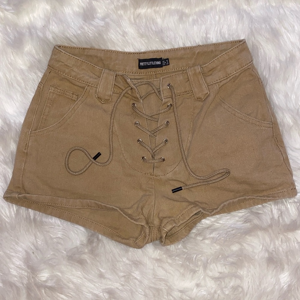 PrettyLittleThing Denim Drawstring Shorts